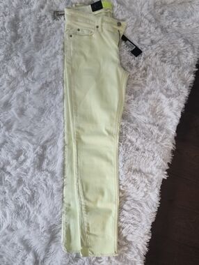Light Yellow Straight Leg Jeans